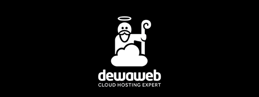 Logo Dewaweb cloud hosting partner square dark background