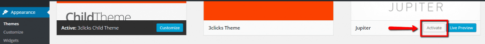 Langkah 9: selanjutnya Anda hanya tinggal mengaktifkan (active) themes yang dimaksud via dashboard WordPress, seperti yang terlihat pada gambar