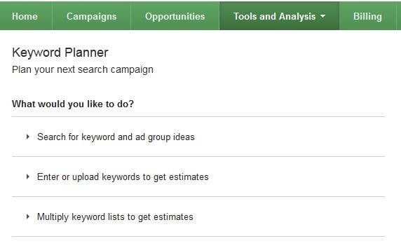 Google Keyword Planner