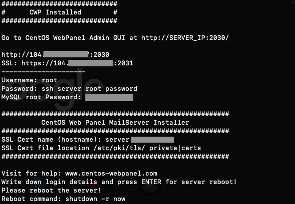 instal cwp di centos
