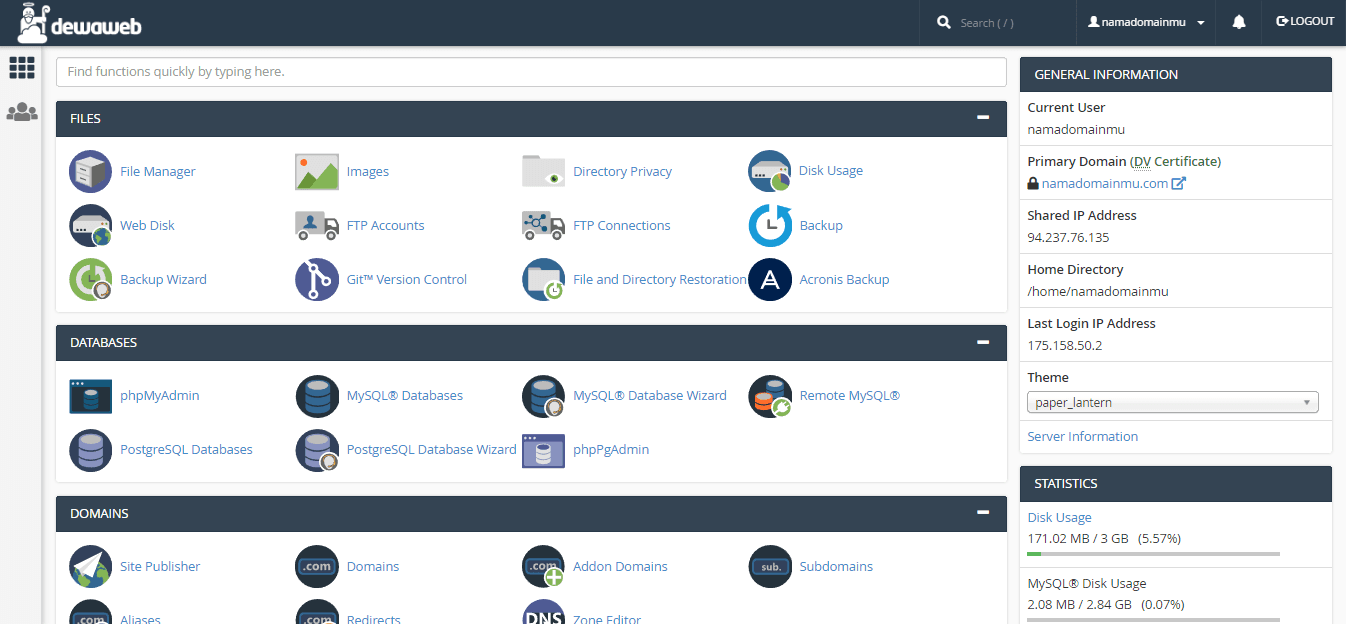 Pemahaman cPanel untuk Pemula | Blog Dewaweb Pemahaman cPanel untuk Pemula | Blog Dewaweb