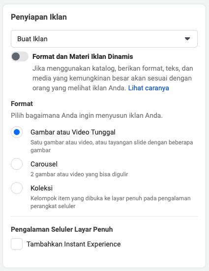 cara membuat iklan di facebook penyiapan iklan