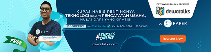 Daftar dan tonton webinar Dewatalks