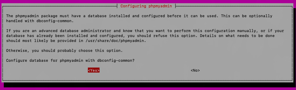 ubuntu install phpmyadmin apache