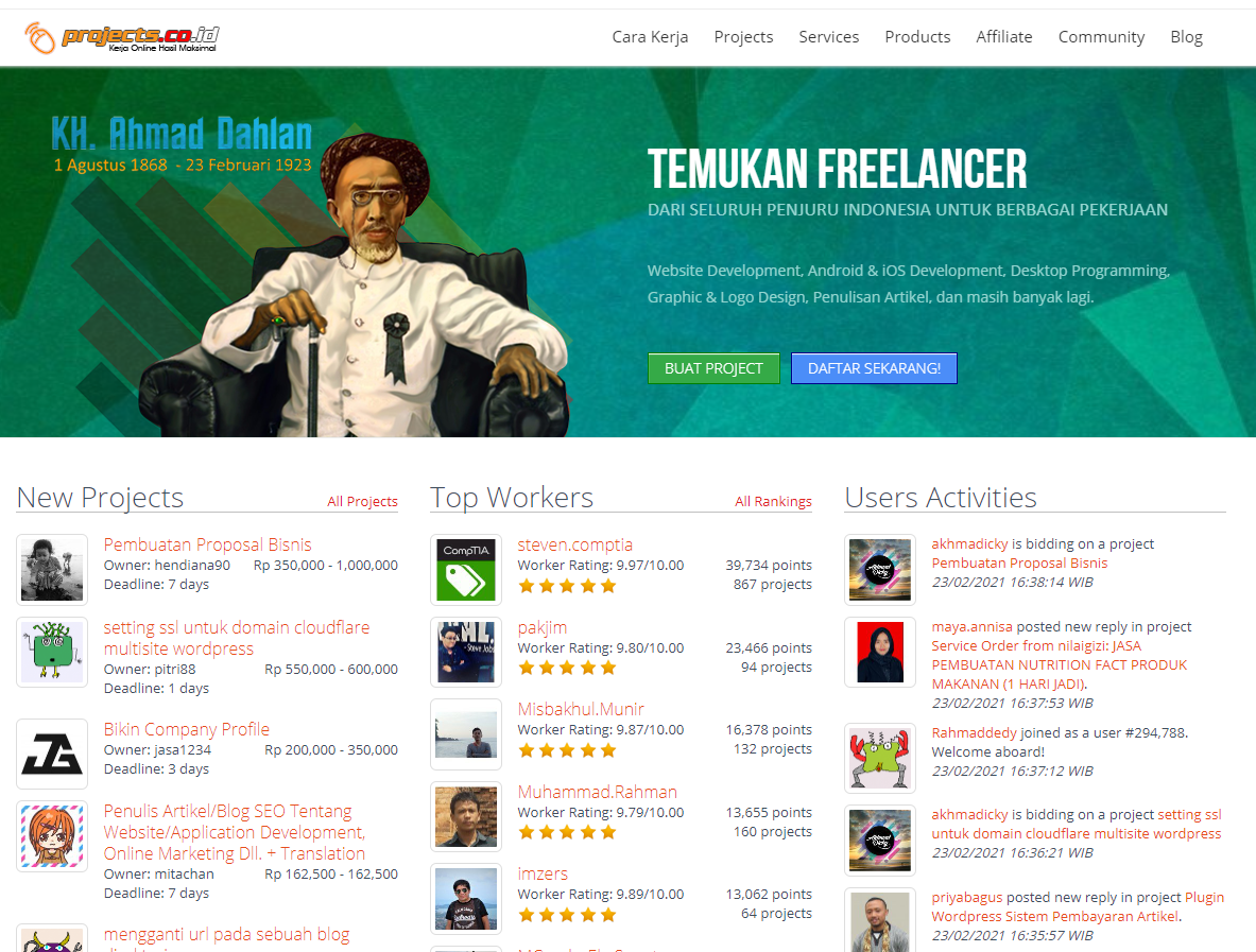 situs freelance projects.co.id