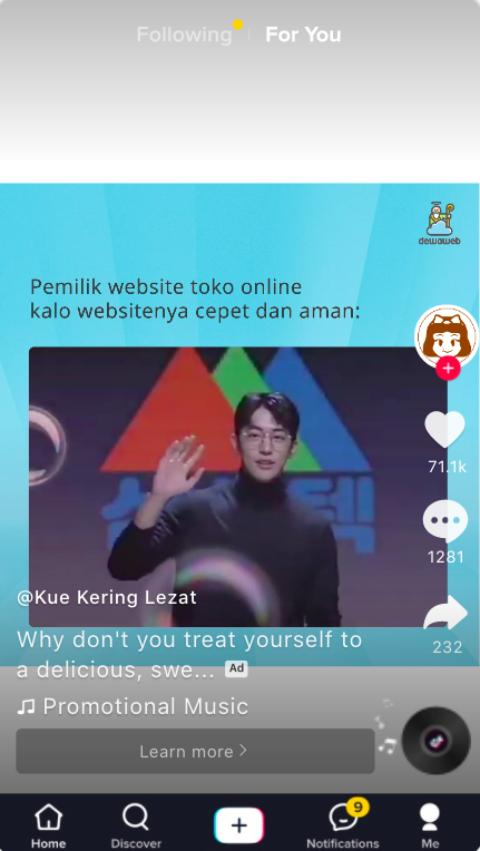 preview hasil iklan untuk tiktok ads