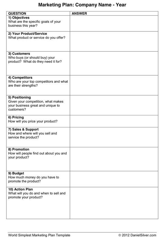 template contoh marketing plan