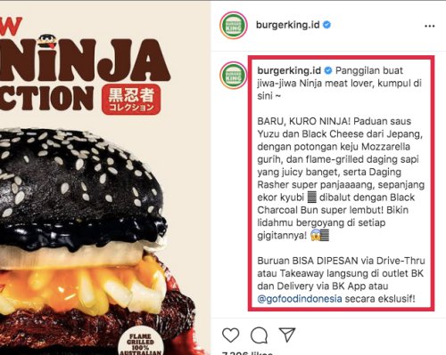 contoh copywriting makanan