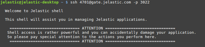 ssh connection string linux