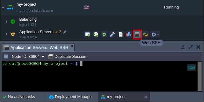 web ssh dewacloud